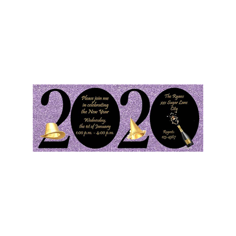 THE YEAR IN GLITTER CUSTOM INVITATION