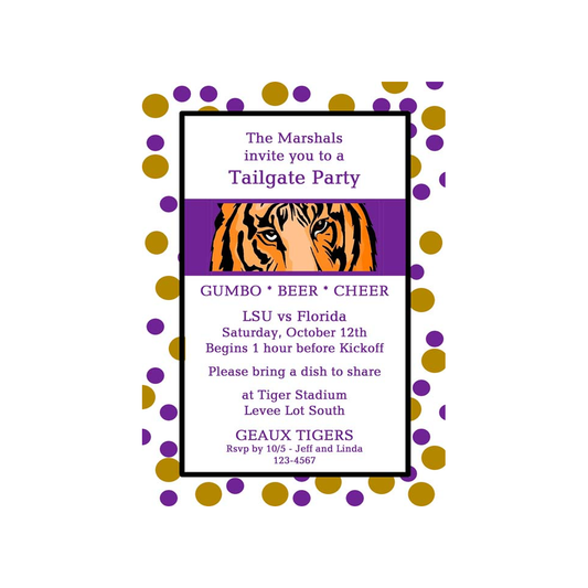 TIGER EYES CUSTOM INVITATION