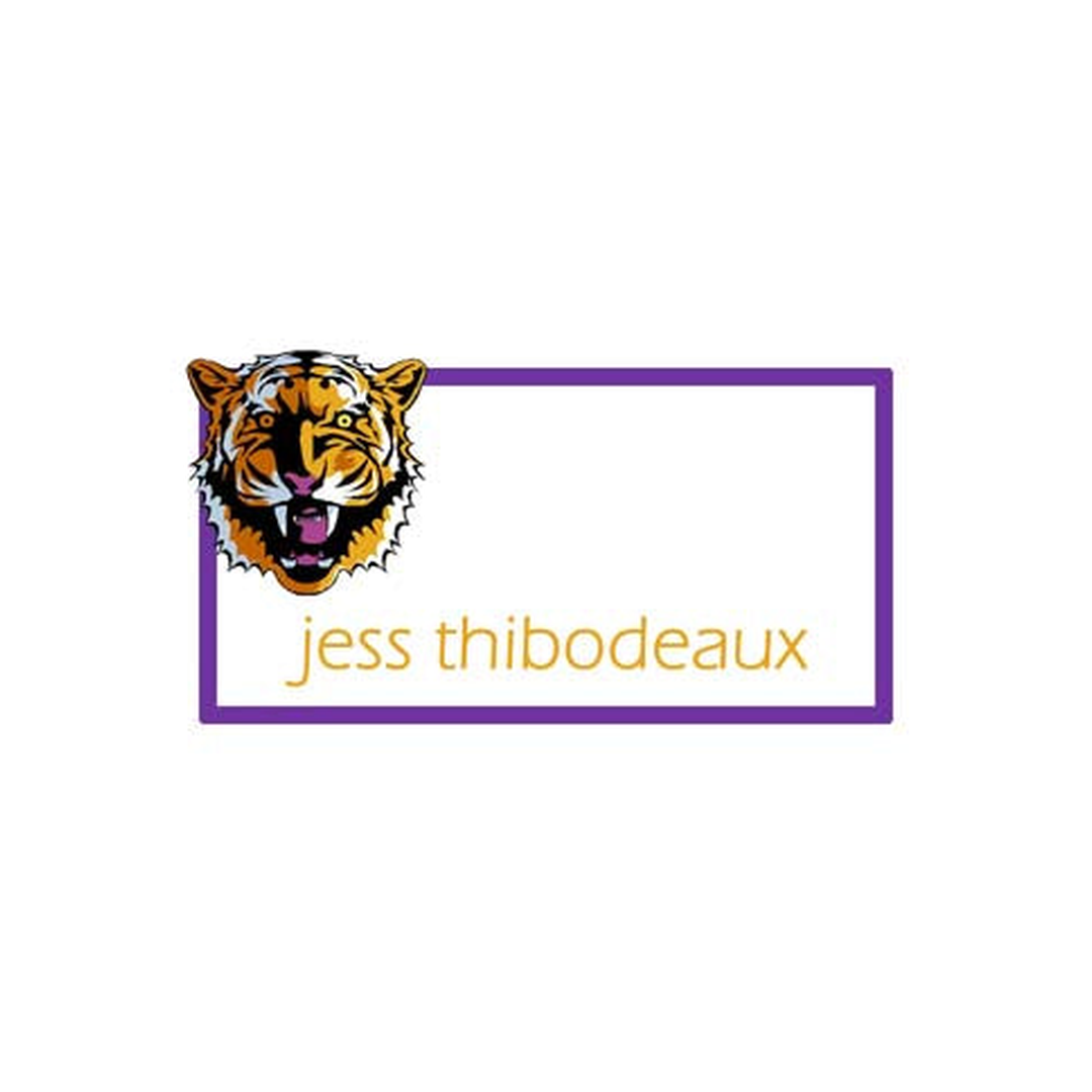 TIGER HEAD PERSONALIZED GIFT OR CALLING CARDS