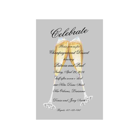 TILTED FLUTES CUSTOM INVITATION