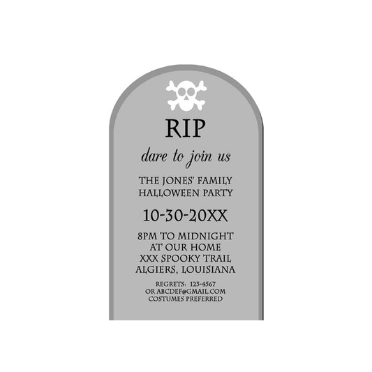 TOMBSTONE CUSTOM INVITATION