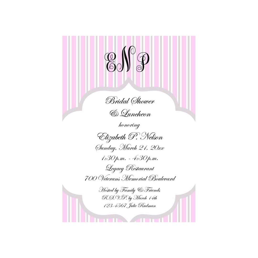 TRADITIONAL MONOGRAM CUSTOM INVITATION