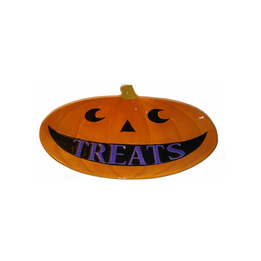 TREATS PUMPKIN PLATTER