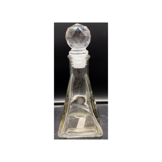 TRIANGLE GLASS BOTTLE WITH STOPPER