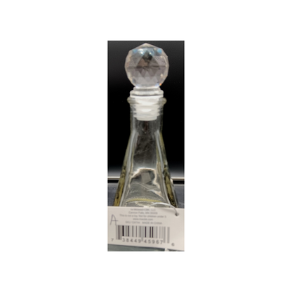 TRIANGLE GLASS BOTTLE WITH STOPPER