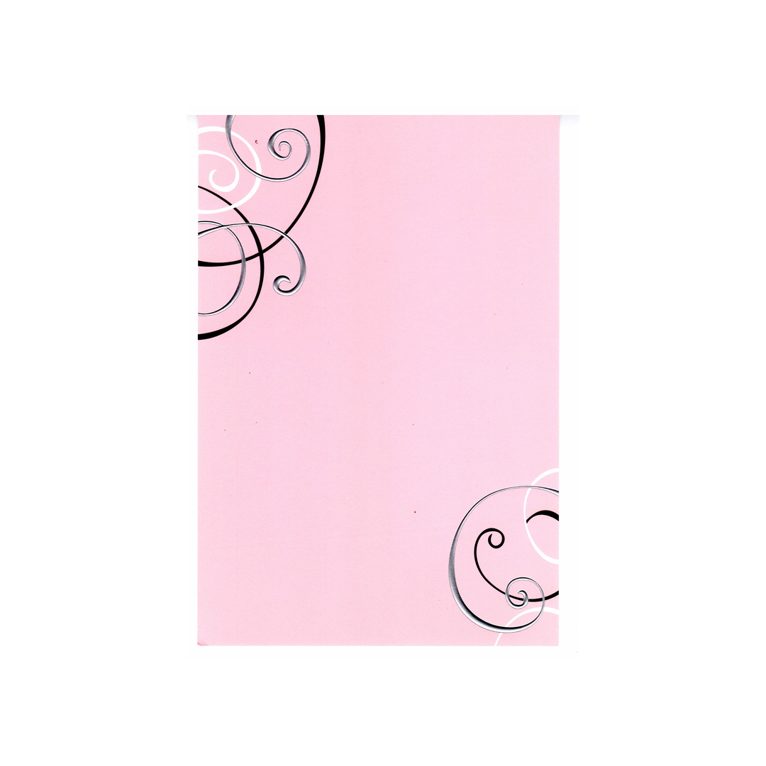 TRUFFLE PINK MODERN SWIRLS - BLANK INVITATION