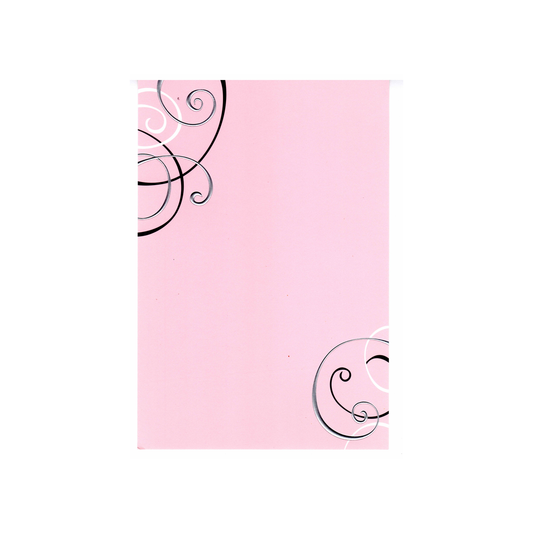 TRUFFLE PINK MODERN SWIRLS - BLANK INVITATION