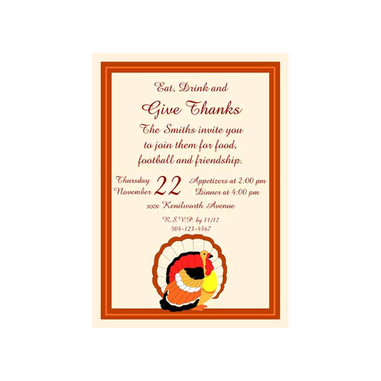 TURKEY CUSTOM INVITATION