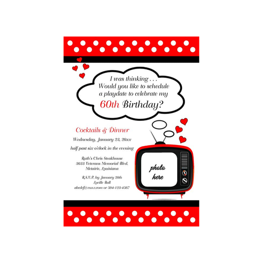 TV - I LOVE LUCY CUSTOM INVITATION