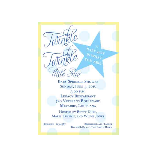 TWINKLE STAR CUSTOM INVITATION