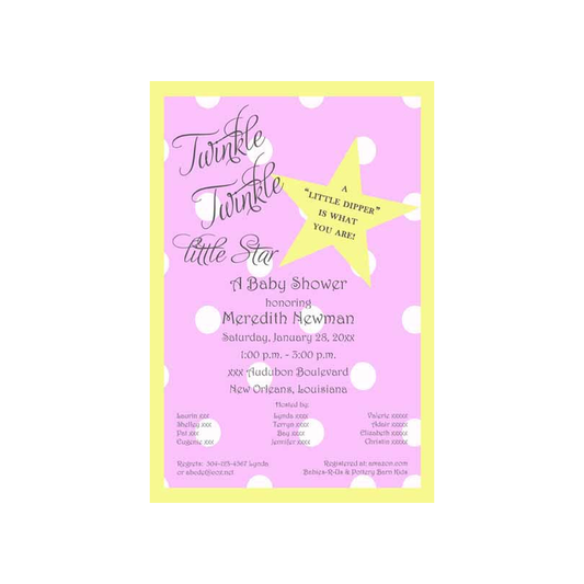 TWINKLE STAR CUSTOM INVITATION