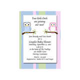 TWIN OWLS CUSTOM INVITATION