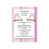 TWIN OWLS CUSTOM INVITATION