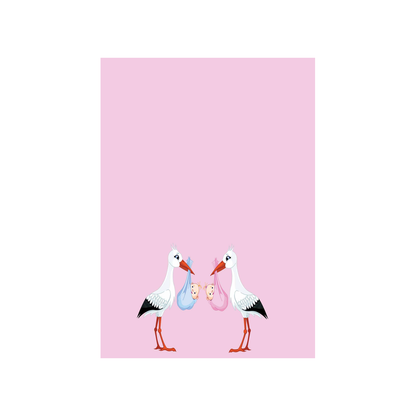 TWIN STORKS CUSTOM INVITATION