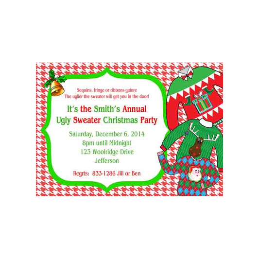 UGLY SWEATERS 2  CUSTOM INVITATION