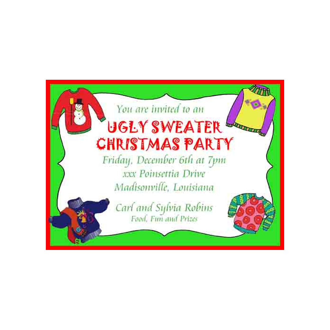 UGLY SWEATERS CUSTOM INVITATION