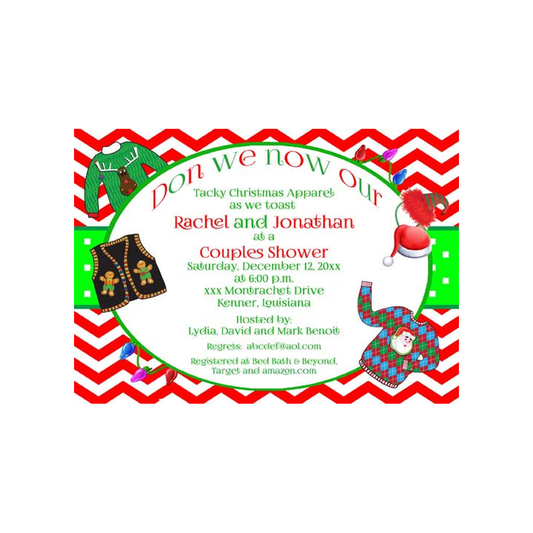 UGLY SWEATER 3 CUSTOM INVITATION