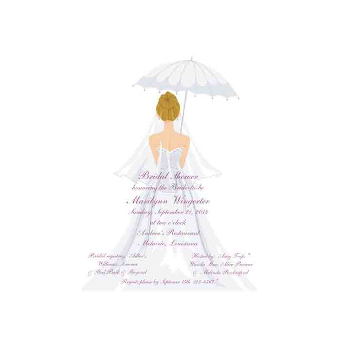 UMBRELLA BRIDE CUSTOM INVITATION