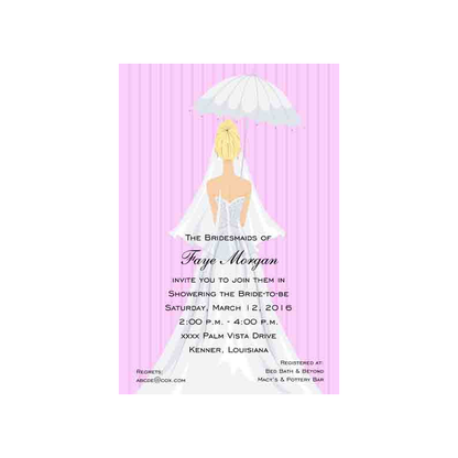 UMBRELLA BRIDE CUSTOM INVITATION