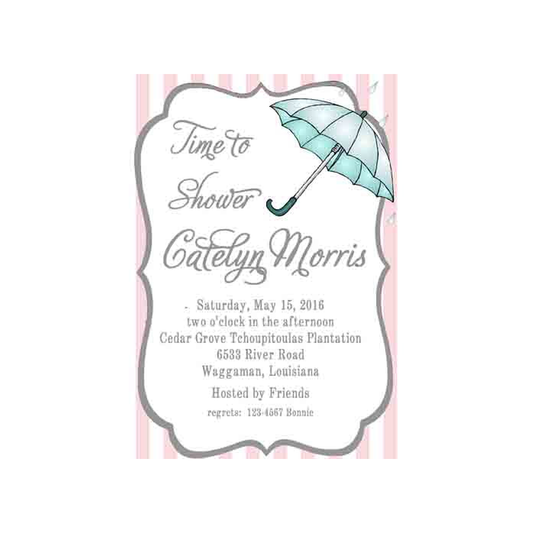 UMBRELLA SHOWER CUSTOM INVITATION