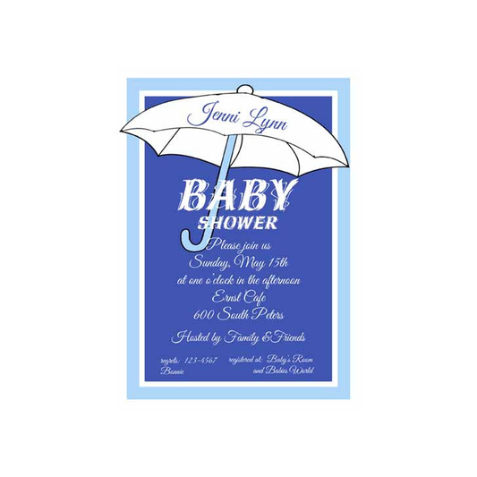 UMBRELLA SILHOUETTE CUSTOM INVITATION