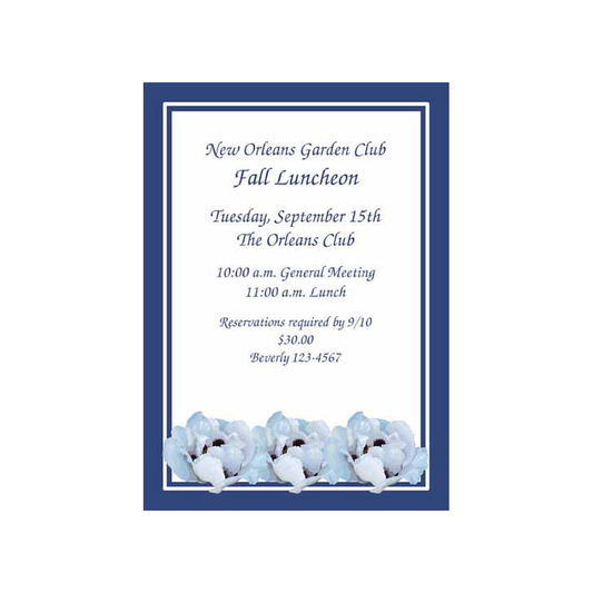 WATERCOLOR PEONIES CUSTOM INVITATION