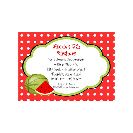 WATERMELON TREAT CUSTOM INVITATION