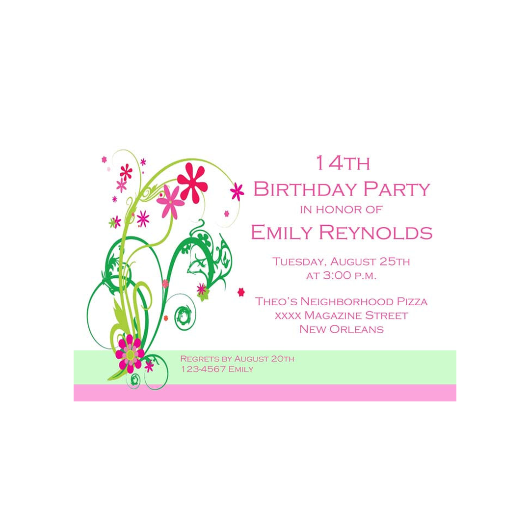 WHIMSICAL FLORAL CUSTOM INVITATION