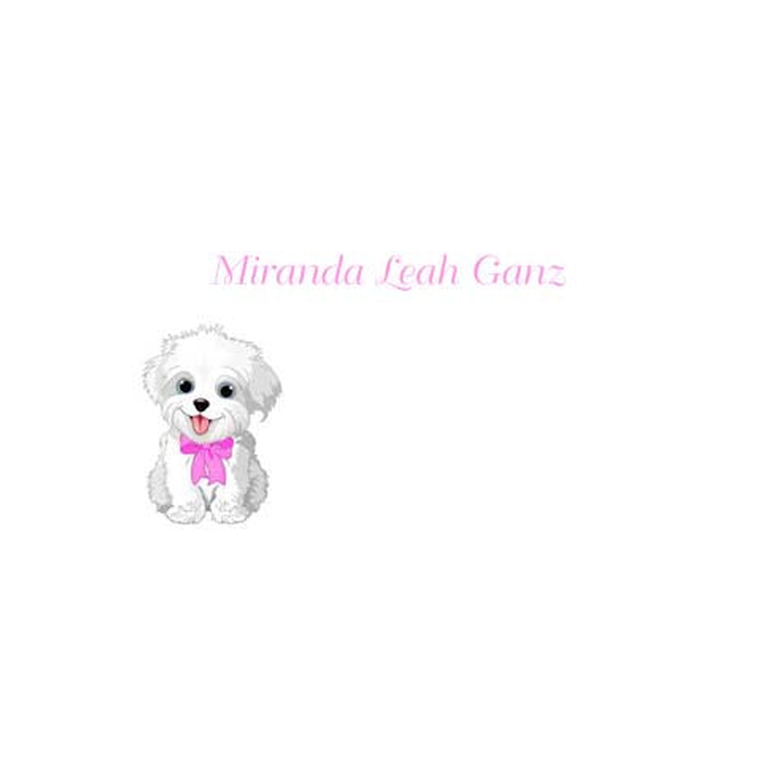 WHITE PUPPY DOG PERSONALIZED GIFT OR CALLING CARDS