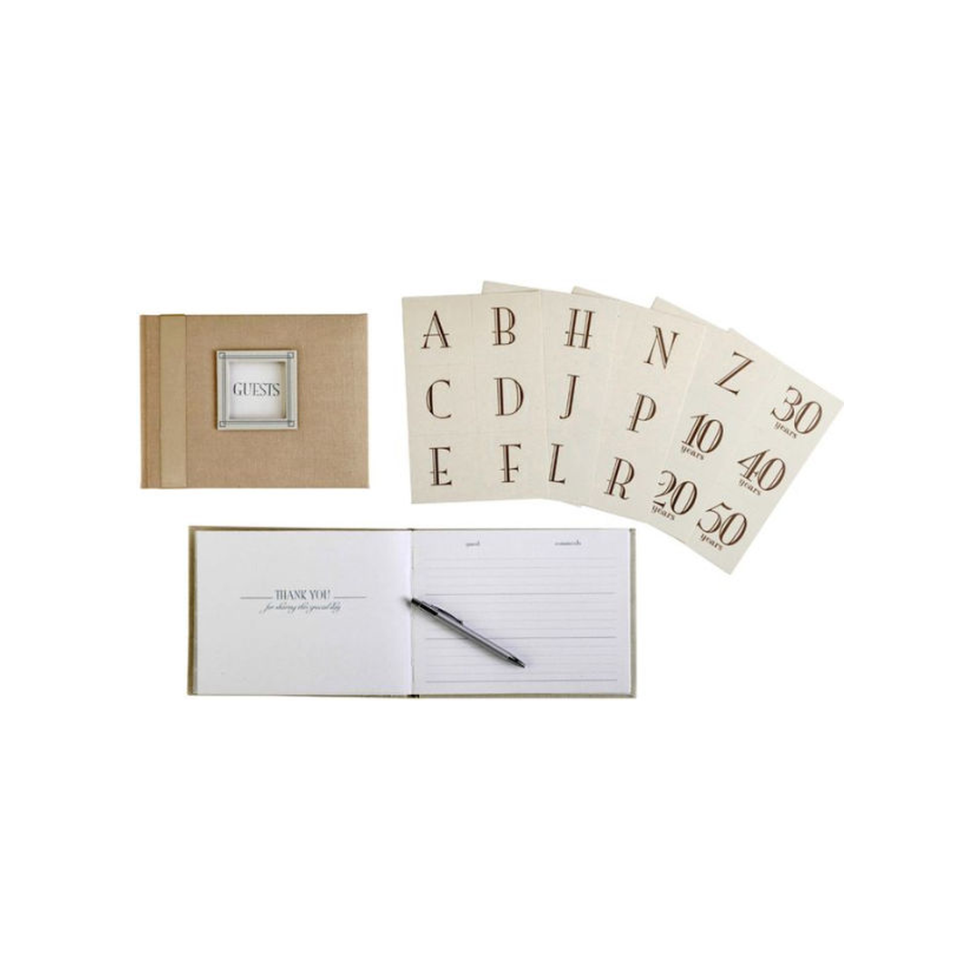 WHITE SANDS CUSTOMIZABLE GUEST BOOK