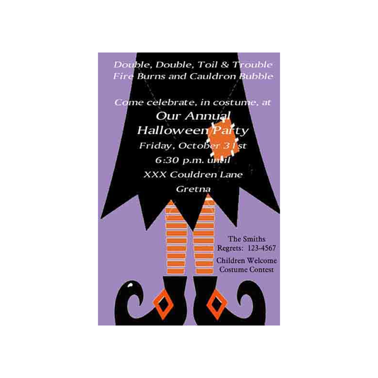 WITCH LEGS CUSTOM INVITATION