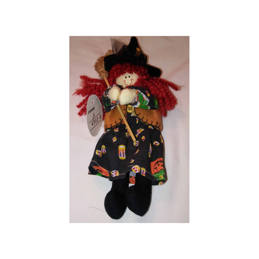 WITCH SOFT DOLL WITH BROOM