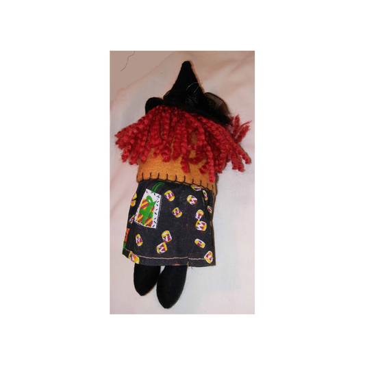 WITCH SOFT DOLL WITH BROOM