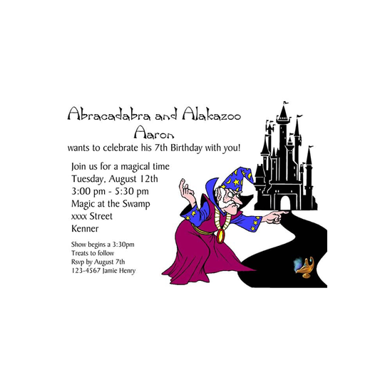 WIZARD MAGIC CUSTOM INVITATION