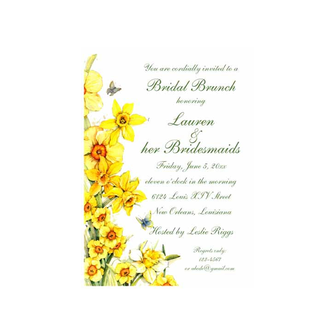 YELLOW DANDELIONS CUSTOM INVITATION