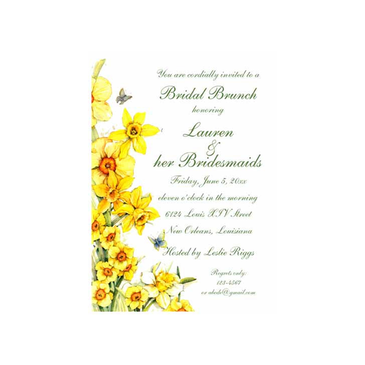 YELLOW DANDELIONS CUSTOM INVITATION