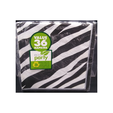 ZEBRA ECO PARTY LUNCHEON NAPKINS