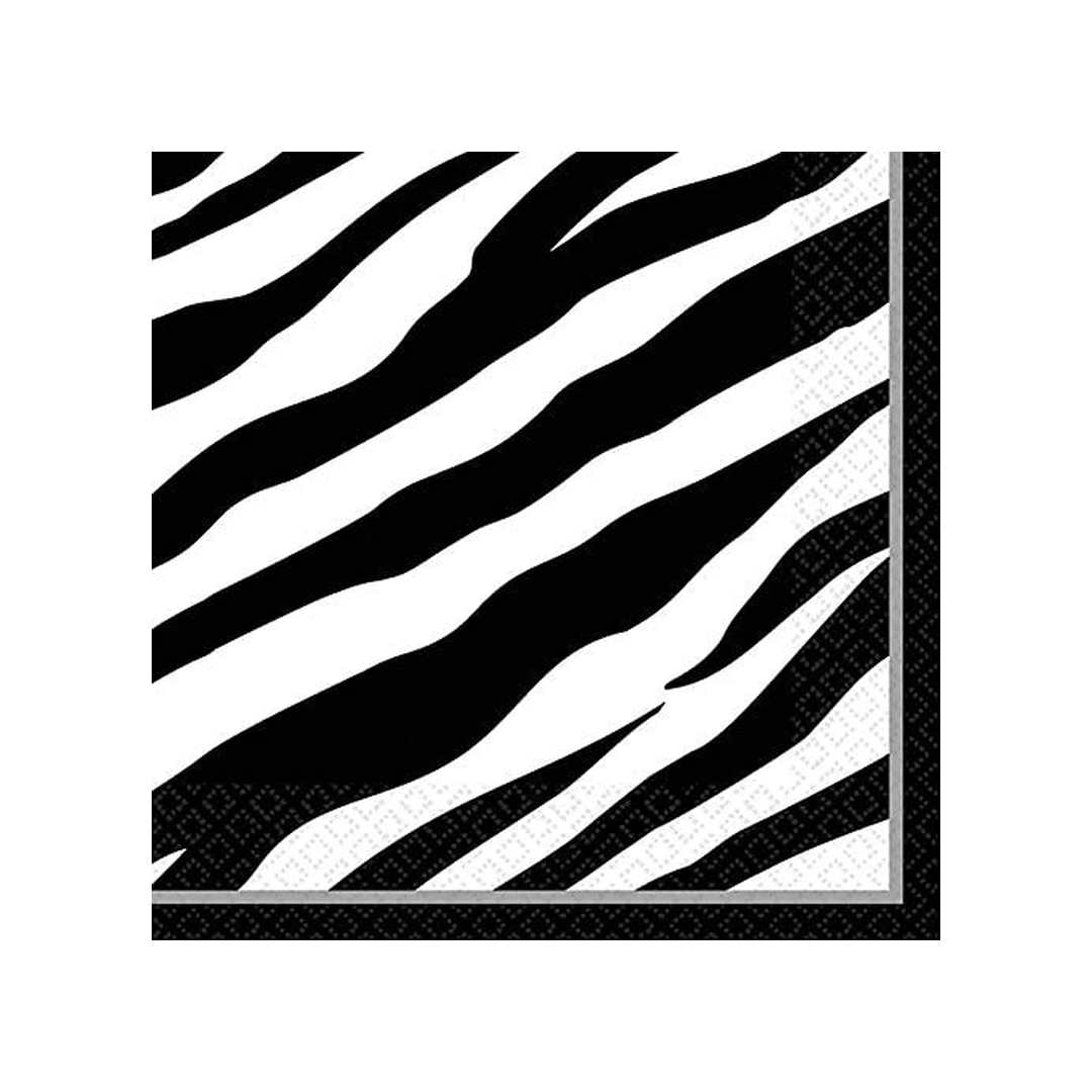 ZEBRA PAPER BEVERAGE NAPKINS