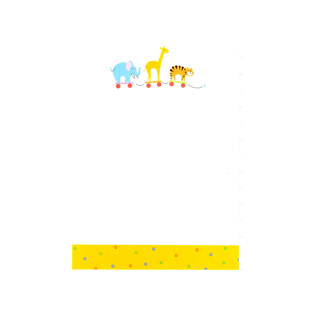 ZOO ANIMAL TRAIN PULL TOY - BLANK STOCK INVITATIONS