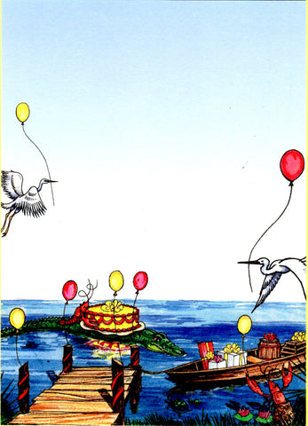 CELEBRATION ON THE BAYOU - BLANK STOCK INVITATIONS