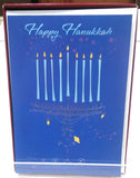 SILVER FOIL MENORAH HANUKKAH BOXED GREETING CARDS