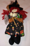 WITCH SOFT DOLL WITH BROOM