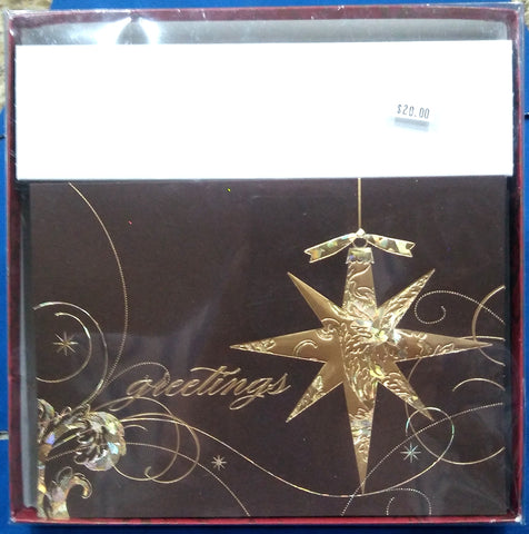 GOLD FOIL STAR BOXED GREETING CARDS