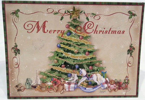 3D TRADITIONAL CHRISTMAS TREE BOXED GREETING CARDS