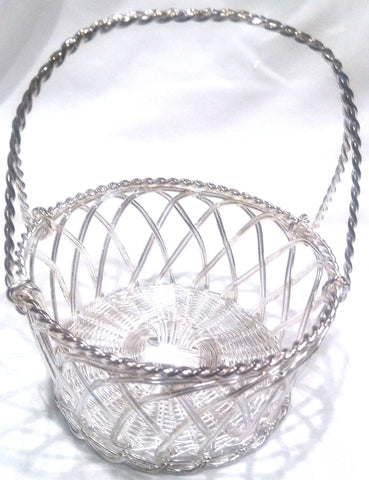 SMALL SILVER PLATED BASKET