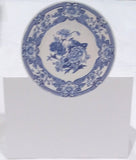 CASPARI BLUE AND WHITE PLATE PLACE CARDS