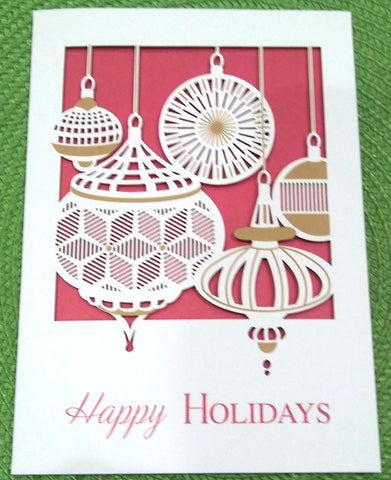 LASER CUT ORNAMENTS BOXED GREETING CARDS