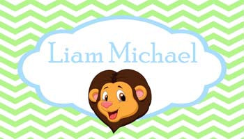 LION HEAD CHEVRON BACKGROUND PERSONALIZED GIFT OR CALLING CARDS
