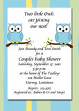 TWIN OWLS CUSTOM INVITATION