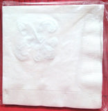 SILVER FLEUR DE LIS BEVERAGE NAPKIN